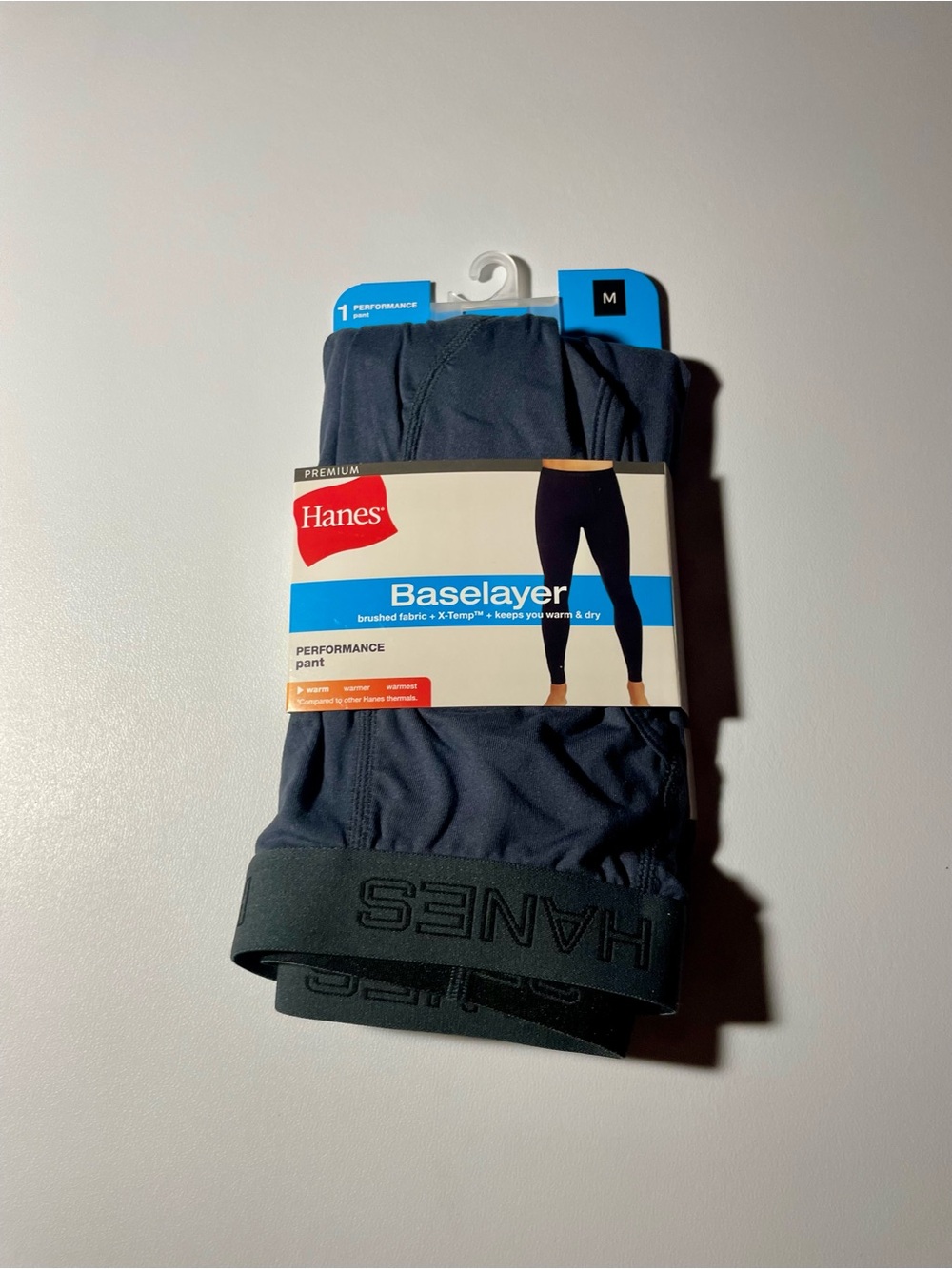 NWT Hanes Premium Men Baselayer Thermal Performance Pant M Dark Cozy Comfy